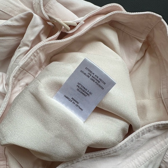 Jonathan Simkhai Light Pink Crepe Cargo Pants - Picture 11 of 12